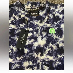 Maceoo Shirt Mens Small blue white NEW Long Sleeve NWT